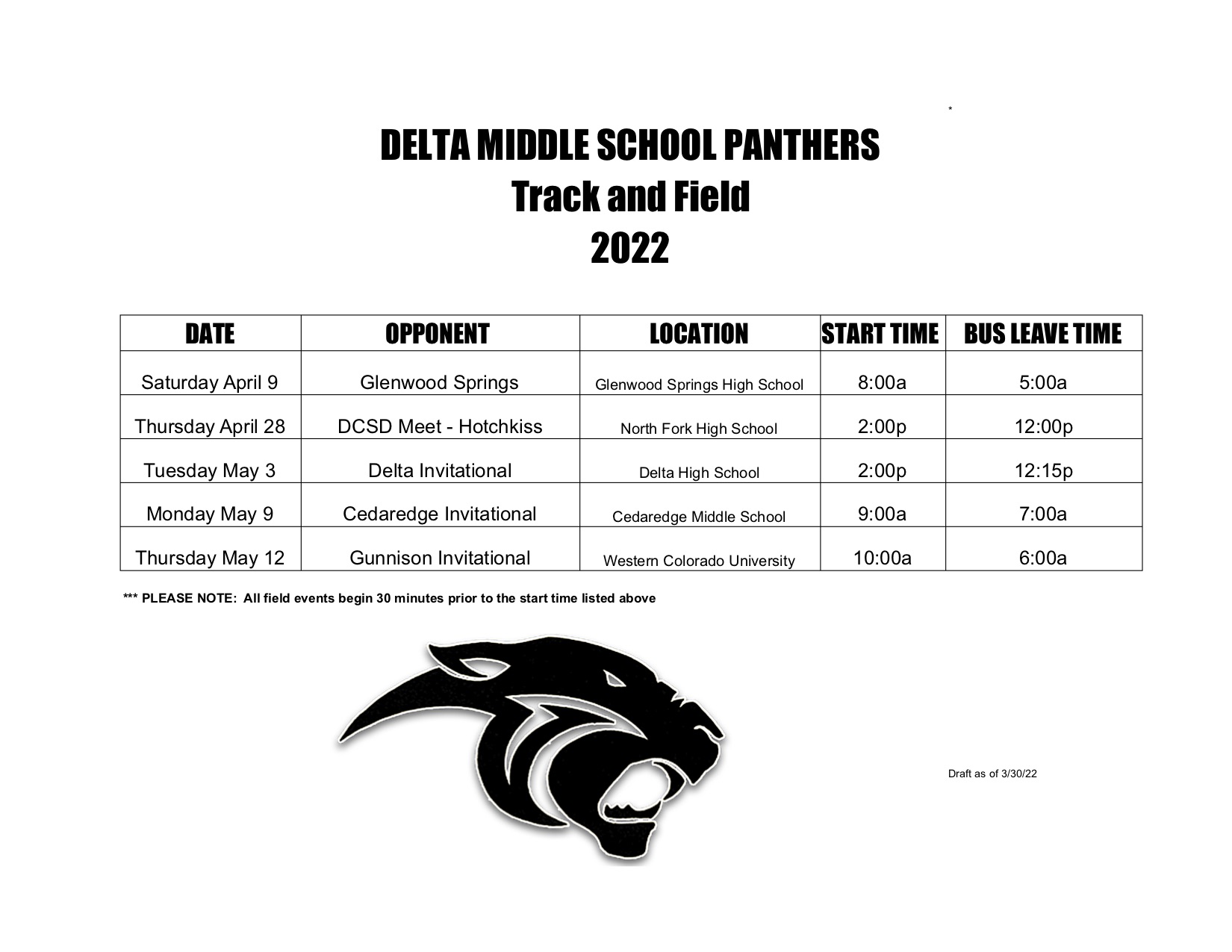 Skyline Middle School Track Schedule Skyline Middle School Track Schedule